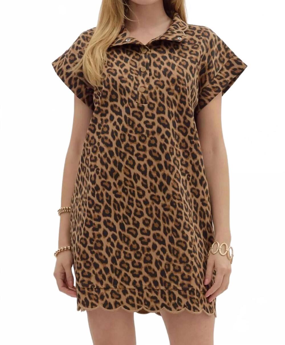 NEW ECHO animal print mini dress in leopard